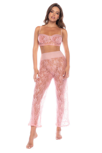 7600 Two Piece Pajama Set Rose