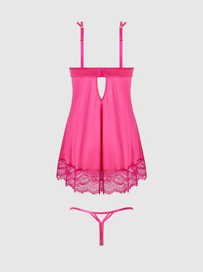 ISSADORA LACE OPENABLE CUP BABYDOLL & G-STRING SET